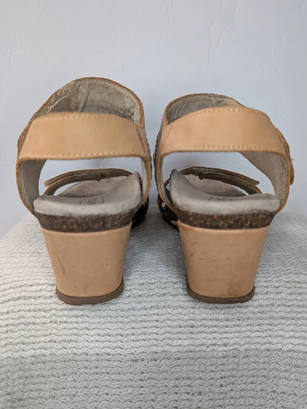 Aetrex Arielle Wedge Sandals Tan Women's 7